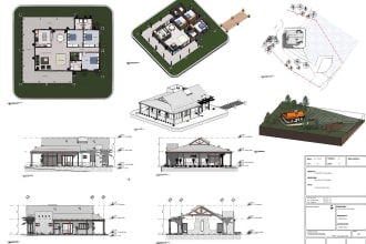 draft architectural plans and structural drawings in revit