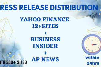 do press release distribution on yahoo finance