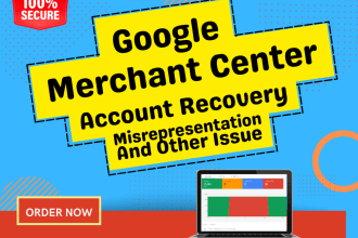 solve google marchant center misrepresentation suspension with no sucess no pay