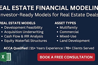 build real estate excel financial model with irr, waterfall and sensitivity