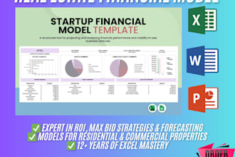create excel real estate development financial models