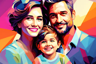 create a abstract wap portrait of your family