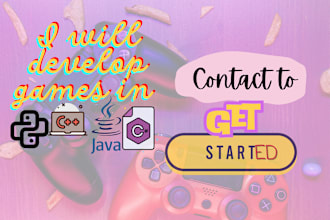 develop games and perform tasks in python, java, c, c sharp and cpp