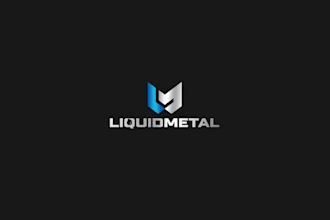 design lovely extremely good liquid metal logo