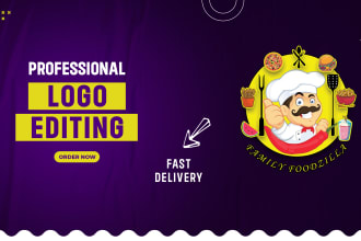 edit, update, modify, vectorize your logo creatively within 24 hours