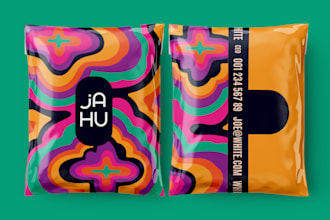 design attractive poly mailer bags, shipping and parcel bag