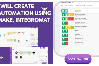 create automation using make integromat workflow