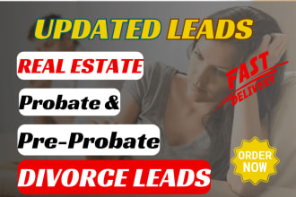 provide real estate divorce leads for wholesalers with skip tracing