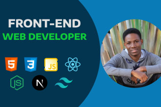 be your front end web developer using react js, HTML, CSS, tailwind, javascript