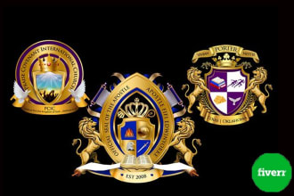 create a unique church seal logo, bishop crest, coat of arm