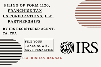 file form 1120, 1065, franchise tax for your US corporation, llc