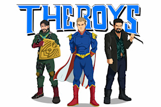 draw you as cartoon series invincible style
