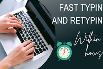 do fast copy typing job, retype scanned pages, pdf docs expert