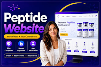 do peptide wordpress website, supplement website, research peptide store