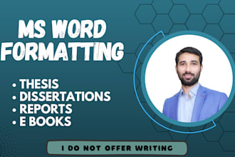 format thesis,reports,ebooks and word documents
