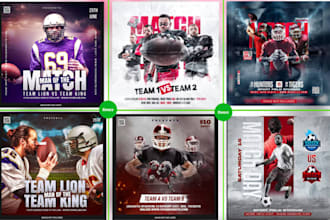 create custom sport flyer, event poster, banners
