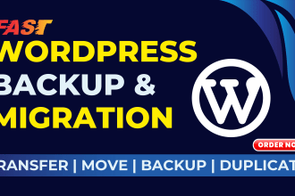 transfer, backup, migrate clone wordpress website in 6 hours