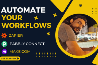 develop or set up an automated process using zapier pabbly or make com