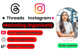 do organic instagram threads marketing, social media manager