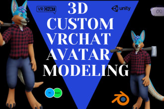 model a well stunning 3d vrchat avatar, furry avatar, vtuber, nsfw, fursona rig