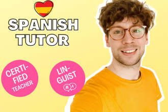 teach you spanish from spain as a pro teacher and linguist