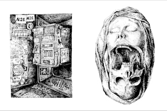 draw custom dotwork illustration