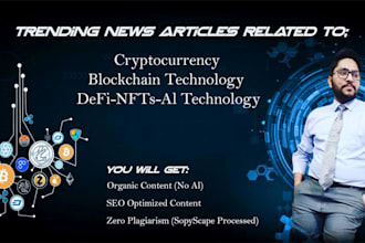 write news articles about cryptocurrencies, blockchain, nfts, defi and metaverse