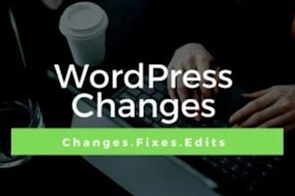 do wordpress updates, changes, edits and customization