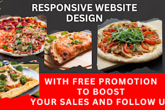 design godaddy restaurant website, food app website, online food delivery system
