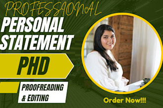proofread your personal statement, sop for phd and college applications
