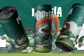 design premium beer and soda label design