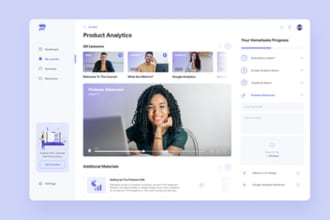 develop elearning platform, app education, school online course, cohort website