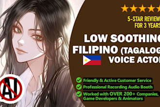 do a female filipino tagalog voice over TV radio commercial