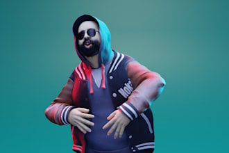 create rigged 3d characters using character creator, clo3d and blender