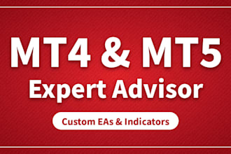 code your mt5 or mt4 expert advisor, indicator or custom strategy