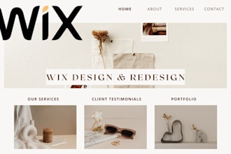 design or redesign wix website and wix online store