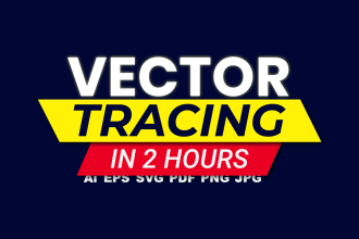 do vector tracing and line art in 2hours