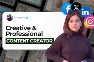be your content creator for facebook, instagram or linkedin