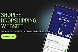 create an shopify dropshipping store or website