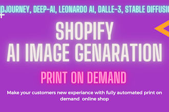 create shopify ai image print on demand shop
