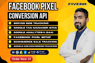 setup or fix facebook pixel google analytics 4 conversion API and tracking