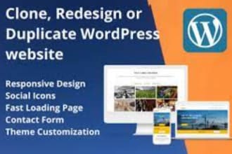 copy, clone website, or redesign wordpress website