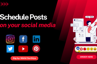 create and schedule posts via hootsuite, buffer, later, etc