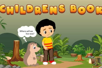 do professional children story book illustrations and cover