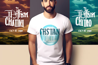 do custom christian t shirt design and typography
