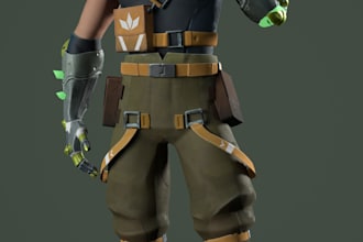 create a stylized 3d character for games and figures