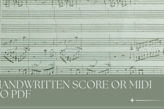 convert your handwritten score or midi file to PDF sheet music