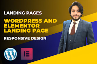 design UI UX, saas, and build elementor landing page with 1 month free support