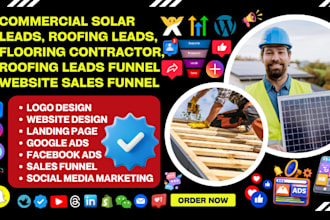 generate commercial solar roofing leads solar roof flooring contractor website