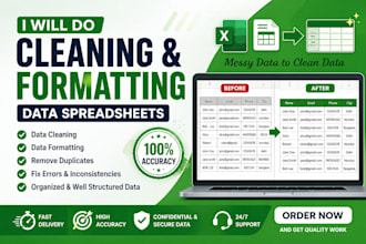 do cleaning and formatting data spreadsheets